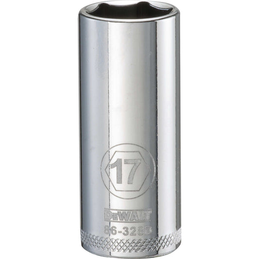 DeWalt DWMT86328OSP Mechanics 6 Point 3/8" Drive Deep Socket 17 MM