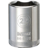 DeWalt DWMT86522OSP Mechanics 6 Point 1/2" Drive Socket 22 MM