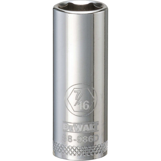 DeWalt DWMT88986OSP Mechanics 6 Point 3/8" Drive Deep Socket 7/16"