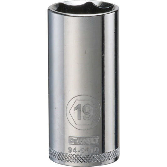 DeWalt DWMT94961OSP Mechanics 6 Point 3/8" Drive Deep Socket 19 MM