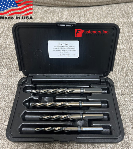 Norseman Hi-Tungsten Car Reamer Bit Set 4pc 5/16 to 1/2" Fast Spiral SMCR4FS USA