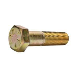M10-1.5 x 60mm Grade 10.9 Hex Metric Flange Bolts Yellow Zinc Hardened Partial Thread