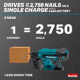 Makita XNB05Z 18V LXT Brushless Cordless 2-1/2" 16 Gauge Straight Finish Nailer, Tool Only