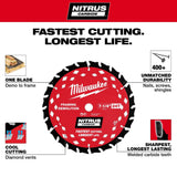 Milwaukee 48-41-0750 7-1/4” 24T NITRUS Carbide Framing & Demolition Circular Saw Blade