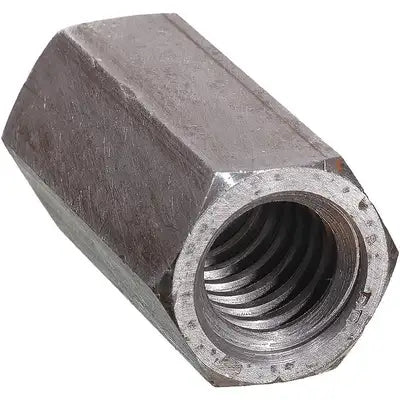1"-8  x W 1-1/4" x L 2-1/2" Coupling Nuts Plain Steel Rod Hex Long A563