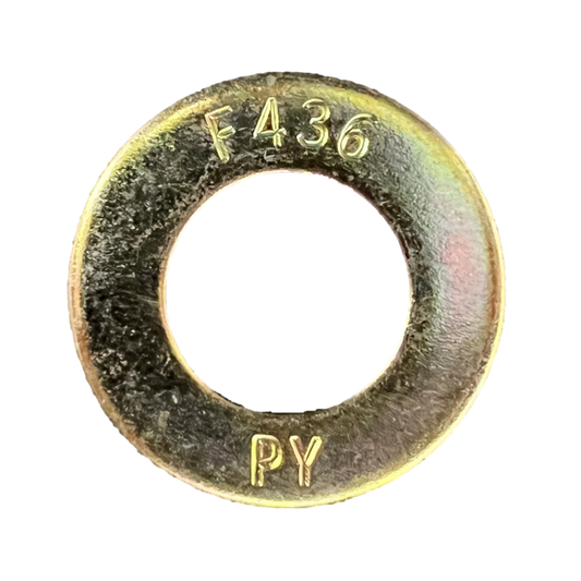 Flat Washers F436 SAE Structural Yellow Zinc Plated A325 A490 (ALL SIZES)