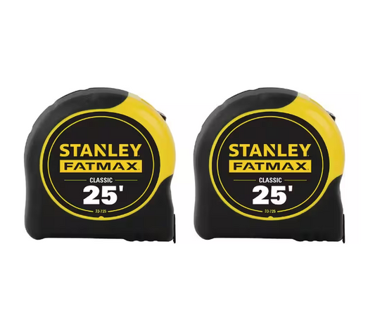Stanley FMHT74038NRBT 25 ft. FATMAX Tape Measure (2-Pack) 33-725