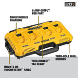 DeWalt DCB104 20V MAX 4-Port Rapid Battery Charger