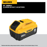 DeWalt DCB206-2 20V MAX Li-Ion XR 6.0 AH Battery 2 Pack