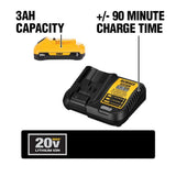 DeWalt DCB230C 20V MAX Lithium-Ion Battery Pack 3.0Ah with Charger Kit