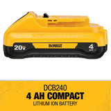 DeWalt DCB240 20V MAX* COMPACT 4AH BATTERY