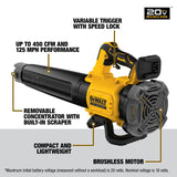 DeWalt DCBL722B 125 MPH 450 CFM 20V MAX Cordless Brushless Handheld Blower