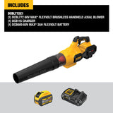 DeWalt DCBL772X1 125 MPH 600 CFM FLEXVOLT 60-Volt MAX Lithium-Ion Cordless Axial Blower with One 3 Ah Battery and Charger
