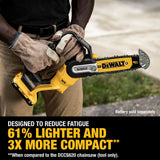 DEWALT DCCS623B 20V MAX* 8 in. Brushless Cordless Pruning Chainsaw (Tool Only)