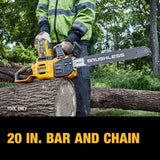 DeWalt DCCS677Y1 60V MAX* Brushless Cordless 20 in. 4.0Ah Chainsaw Kit