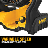 DeWalt DCE512B 20V MAX* Cordless Jobsite Fan