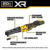DeWalt DCF510B 20V MAX XR BRUSHLESS CORDLESS 3/8 in & 1/2 in SEALED HEAD RATCHET (TOOL ONLY)