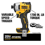 DeWalt DCF809B ATOMIC 20V MAX Brushless Cordless Compact 1/4 in. Impact Driver (Tool Only)