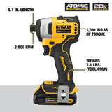 DeWalt DCF809C2 ATOMIC 20V Max Compact Brushless 1/4" Impact Driver Kit
