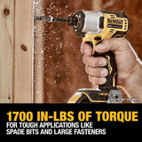 DEWALT DCF840E1 20V IMPACT DRIVER WITH POWERSTACK BATTERY