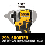 DEWALT DCF850P1 Atomic 20V MAX* 1/4 in. Brushless Cordless 3-Speed Impact Driver Kit