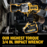 DeWalt DCF964B 20V MAX XR Brushless Cordless 3/4 In. High Torque Impact Wrench with Hog Ring Anvil (Tool Only)