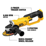 DeWalt DCG412B 20V MAX Lithium-Ion Cordless 4-1/2 in. to 5 in. Grinder (Tool Only)