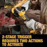 DeWalt DCG413R2 20V MAX* XR?? 4.5 in. Paddle Switch Small Angle Grinder Kit with KICKBACK BREAK
