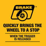 DeWalt DCG413R2 20V MAX* XR?? 4.5 in. Paddle Switch Small Angle Grinder Kit with KICKBACK BREAK