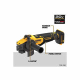 DeWalt DCG416B 20V MAX* 4-1/2 IN. - 5 IN. BRUSHLESS CORDLESS PADDLE SWITCH ANGLE GRINDER WITH FLEXVOLT ADVANTAGE (TOOL ONLY)