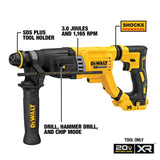 DEWALT DCH263B 20V MAX* 1-1/8 IN. BRUSHLESS CORDLESS SDS PLUS D-HANDLE ROTARY HAMMER (TOOL ONLY)