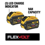 DeWalt DCH481X2 FLEXVOLT 60-Volt MAX Lithium Ion 1-9/16 in. Cordless SDS-MAX Brushless Combination Rotary Hammer with (2) Batteries 9Ah