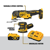 DeWalt DCK202P1 20V MAX XR Lithium-Ion Cordless Woodworking Combo Kit (2-Tool) with Oscillating Tool & 5 in. Random Orbital Sander