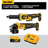 DeWalt DCK203P1 20V MAX XR Lithium-Ion Cordless Grinder Combo Kit (2-Tool) with 4-1/2 in. Angle Grinder & 1-1/2 in. Die Grinder