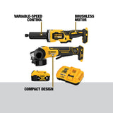 DeWalt DCK203P1 20V MAX XR Lithium-Ion Cordless Grinder Combo Kit (2-Tool) with 4-1/2 in. Angle Grinder & 1-1/2 in. Die Grinder