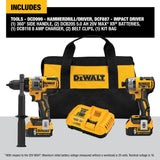 DEWALT DCK2100P2 20V MAX 2 Tool Kit Including Hammer Drill/Driver with FLEXV Advantage