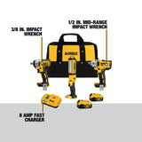 DeWalt DCK302P2 20V MAX XR Lithium-Ion Automotive Combo Kit (3-Tool) with 1/2 in. Impact Wrench, 3/8 in. Impact Wrench & LED Light