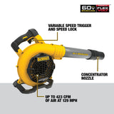 DeWalt DCKO667X1 60V MAX FlexVolt Blower And Chainsaw Combo Kit