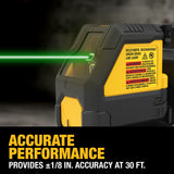 DeWalt DCLE14201GB USB Rechargeable Green Cross Line Laser Base Kit