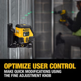 DeWalt DCLE14201GB USB Rechargeable Green Cross Line Laser Base Kit