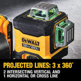 DeWalt DCLE34030GB 20V MAX* 3 X 360 GREEN LINE LASER (TOOL ONLY)