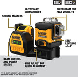 DeWalt DCLE34030GB 20V MAX* 3 X 360 GREEN LINE LASER (TOOL ONLY)