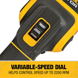 DEWALT DCM849B 20V MAX XR 7 in (180mm) Cordless Variable Speed Rotary Polisher (Tool Only)