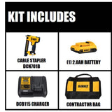DeWalt DCN701D1 20V Max Electric Wire Stapler - Kit