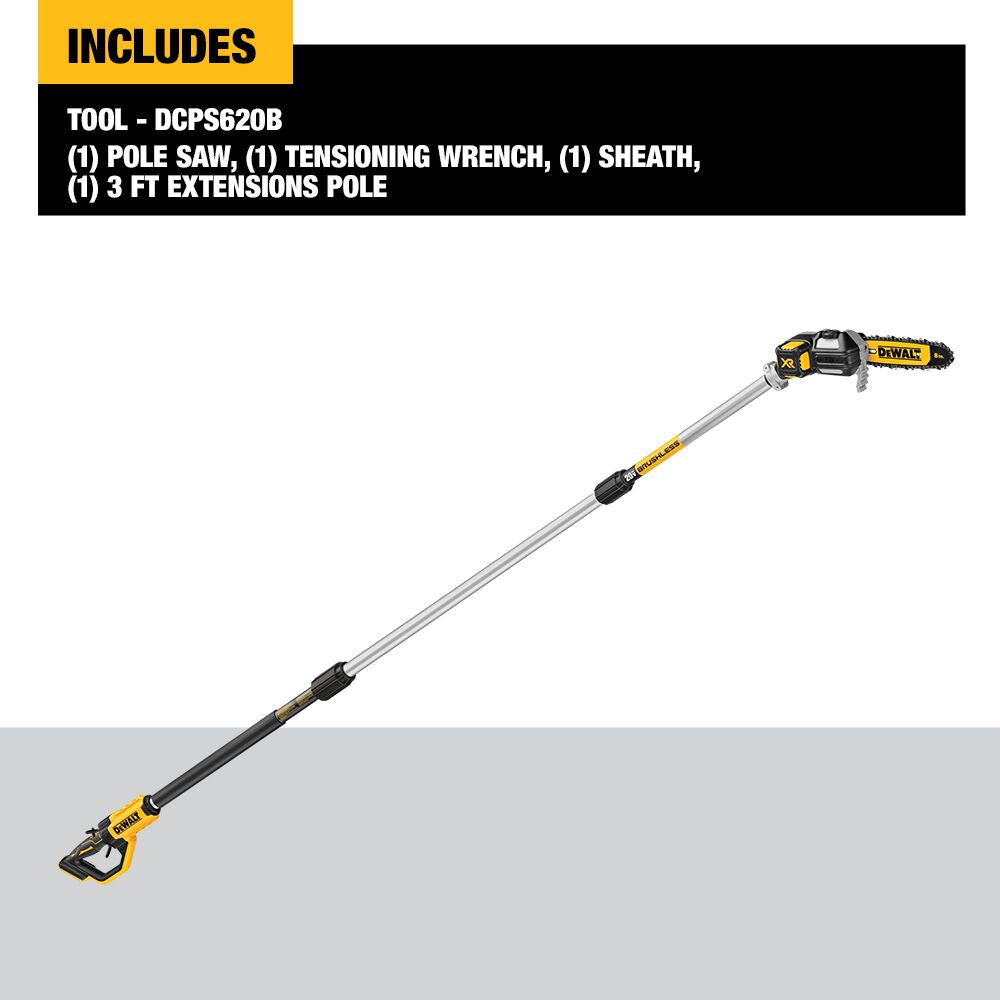 DEWALT DCPS620B 20V MAX* XR Brushless Cordless Pole Saw (Tool Only