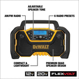 DeWalt DCR028B 12V/20V MAX BLUETOOTH CORDLESS JOBSITE RADIO