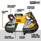 DeWalt DCS376P2 20V MAX Lithium-Ion Cordless 5 in. Capacity Bandsaw with 2 Batteries 5.0 Ah Charger and Case