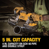 DeWalt DCS376P2 20V MAX Lithium-Ion Cordless 5 in. Capacity Bandsaw with 2 Batteries 5.0 Ah Charger and Case