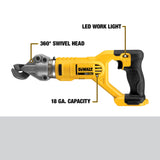 DeWalt DCS496B 20V MAX* 18GA SWIVEL HEAD OFFSET SHEARS (TOOL ONLY)