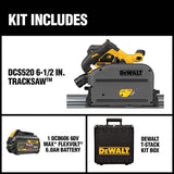 DeWalt DCS520T1 FLEXVOLT 60V MAX Circular Saw, 6-1/2-Inch, Cordless TrackSaw Kit